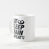 スリープ食べトレインのリピート コーヒーマグカップ (正面左)