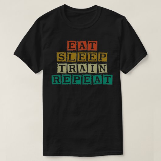 スリープ食べトレインのリピート Tシャツ (デザイン正面)