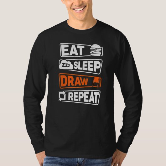 スリープ食べドローリピート Tシャツ (正面)
