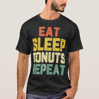 スリープ食べドーナツRepeat Doutnut Loverヴィンテージ Tシャツ