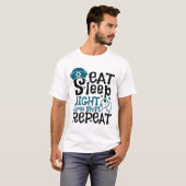 スリープ食べナイトナースの繰り返し Tシャツ (正面フル)