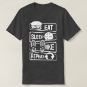 スリープ食べハイキングリピート自然マウンテンスポーツ Tシャツ (デザイン正面)