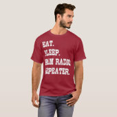 スリープ食べハム無線リピータハムラジオ Tシャツ (正面フル)