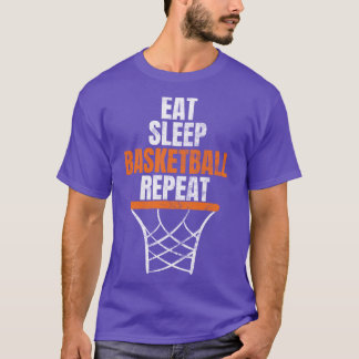 スリープ食べバスケットボールのリピーター Tシャツ