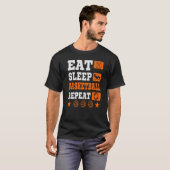 スリープ食べバスケットボールのリピーターPremium Tシャツ (正面フル)