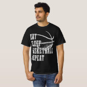 スリープ食べバスケットボールリピーターCoac Tシャツ (正面フル)