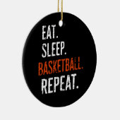 スリープ食べバスケットボールリピートレトロヴィンテージ セラミックオーナメント (右)