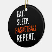 スリープ食べバスケットボールリピートレトロヴィンテージ セラミックオーナメント (左)