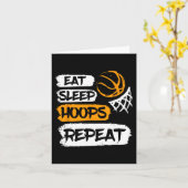 スリープ食べバスケリピートヴィンテージことわざA カード (黄色い花)