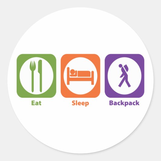 スリープ食べバックパック ラウンドシール (正面)