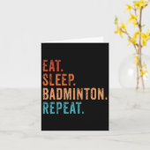 スリープ食べバドミントンリピートヴィンテージバおもしろいドミントン カード (黄色い花)