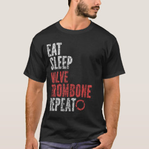 スリープ食べバルトロンボーンの繰り返し Tシャツ