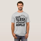 スリープ食べバレーボールリピートTシャツ Tシャツ (正面フル)