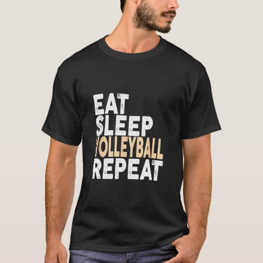 スリープ食べバレーボールRepeat Volleyball Tee Tシャツ (正面)
