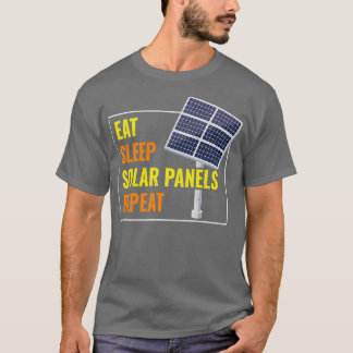 スリープ食べパネ太陽のル光起電力サン Tシャツ