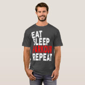 スリープ食べパークールリピートパークールティー Tシャツ (正面フル)