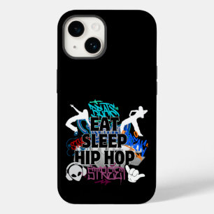 スリープ食べヒップホップ.wブラックBG Case-Mate iPhone 14ケース