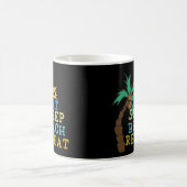 スリープ食べビーチの繰り返し コーヒーマグカップ (中央)