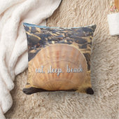 スリープ食べビーチシーシェルカリフォルニアフォトスクリプト クッション (ブランケット)