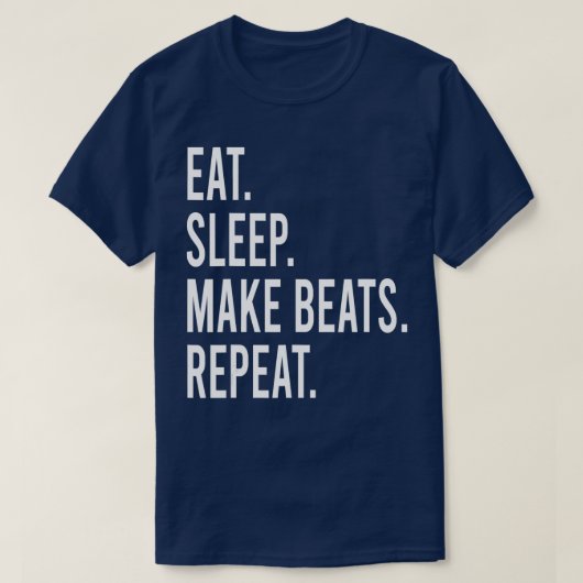 スリープ食べビートが音楽ギフトを繰り返す Tシャツ (デザイン正面)