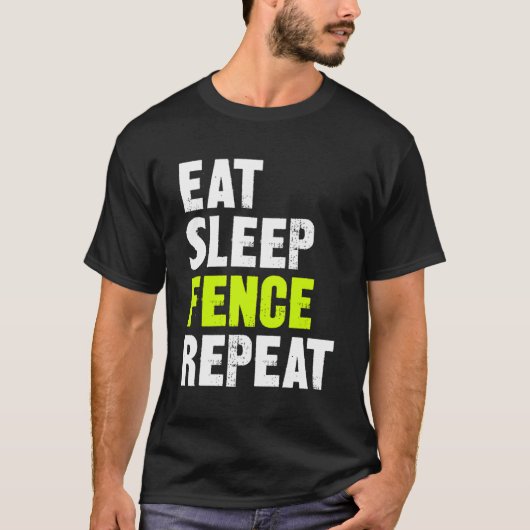 スリープ食べフェンスリピート Tシャツ (正面)
