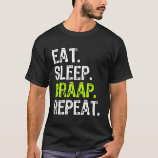スリープ食べブラップの繰り返しブラープブラップモトクロスダート Tシャツ