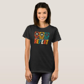 スリープ食べプルーズリピーター財布ハンドバッグ Tシャツ (正面フル)