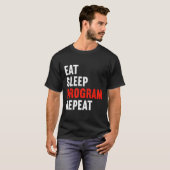 スリープ食べプログラム繰り返しプログラマくもの巣開発者 Tシャツ (正面フル)