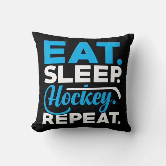スリープ食べホッケーリピート クッション (正面)