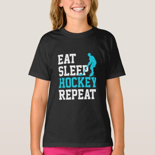 スリープ食べホッケーリピート Tシャツ (正面)