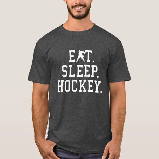スリープ食べホッケーTシャツ Tシャツ (正面)
