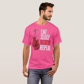 スリープ食べボクシングリピート手袋ファイトリングや輪パンチマ Tシャツ (正面フル)