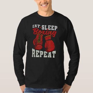 スリープ食べボクシングリピート選手ボクサー Tシャツ
