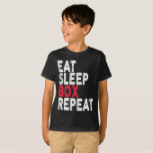 スリープ食べボックスリピートボクシングT型 Tシャツ (正面フル)