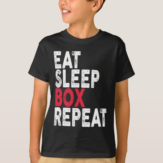 スリープ食べボックスリピートボクシングT型 Tシャツ (正面)
