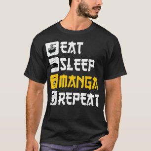 スリープ食べマンガリピートことわざコスプレ Tシャツ