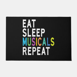 スリープ食べミュージカルの繰り返し ドアマット