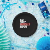 スリープ食べミュージカルの繰り返し ペーパープレート (パーティー)