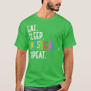 スリープ食べミュージカルリピートミュージカル Tシャツ