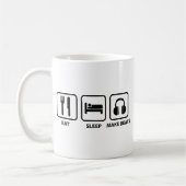 スリープ食べメイクビートコーヒーマグ コーヒーマグカップ (左)