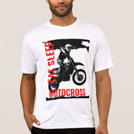 スリープ食べモトクロスオートバイポップ・アートのスポーツ Tシャツ