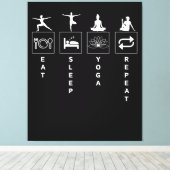 スリープ食べヨガリピート キャンバスプリント (インサイチュ (ウッドフロア))