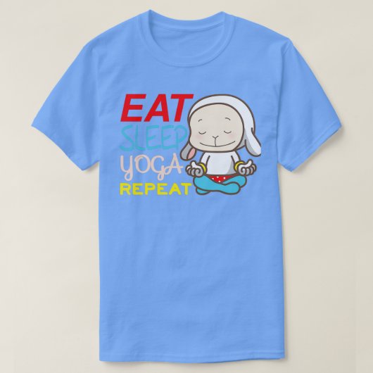 スリープ食べヨガリピート Tシャツ (デザイン正面)