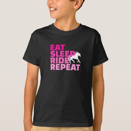 スリープ食べライドの繰り返し Tシャツ (正面)