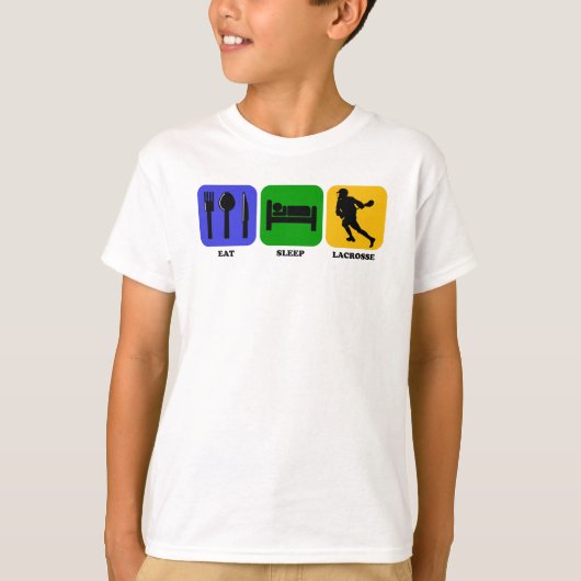 スリープ食べラクロス Tシャツ (正面)