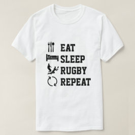 スリープ食べラグビーリピーター Tシャツ