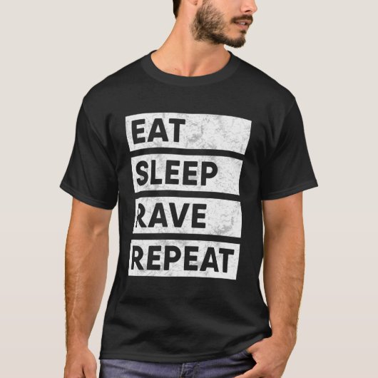 スリープ食べラーヴリピートEdm Tシャツ (正面)