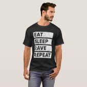 スリープ食べラーヴリピートEdm Tシャツ (正面フル)