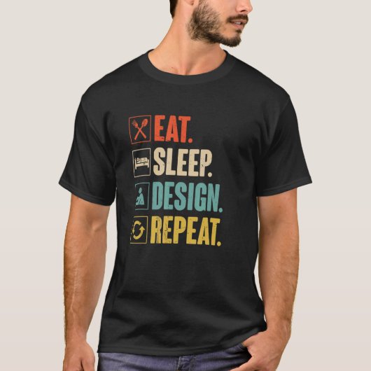 スリープ食べリピート Tシャツ (正面)