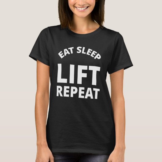 スリープ食べリフトのリピート Tシャツ (正面)